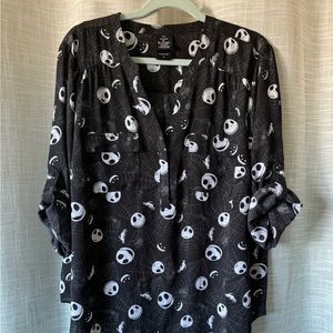 Nightmare Before Christmas Jack Skellington Blouse Shirt Tunic size 1